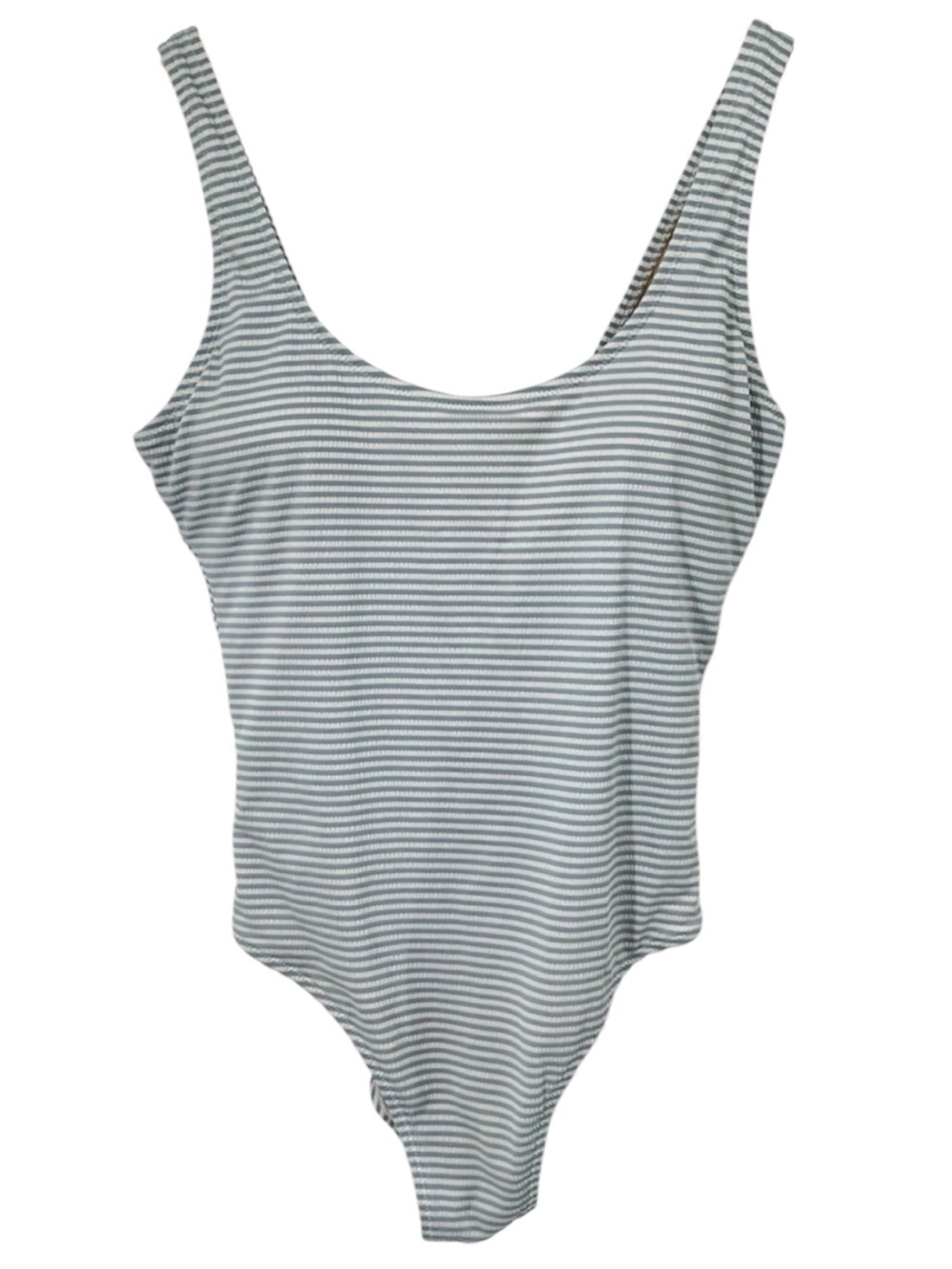 Old Navy size medium one piece blue/white seersucker type swimsuit
